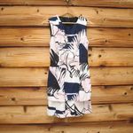 Blue Pink Silk Cotton Blend Designer Dress White Size 2 Photo 1