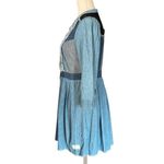 Odd Molly Edgy Denim Mini Dress with Ruffles and opal Snaps Photo 5