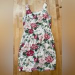 Hearts Vintage Floral Two Piece Dress and Short Sleeve Blazer Set White Size 10 Photo 3