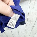 Banana Republic  Shirt Women XS Royal Blue 100 Silk Button Up Long Sleeve Classic Photo 3