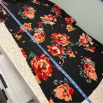 Everly  Anthropologie Floral Shift Dress Black Red 3/4 Sleeve Women’s Medium Photo 11