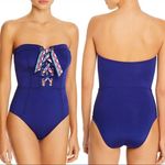 Trina Turk  Paradise Bandeau Lace-Up One-Piece Swim Size 2 Photo 1