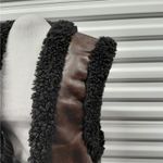 We Wore What Womens Reversible Vegan Leather Sherpa Vest Jacket Size Medium NWT Photo 6