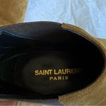 Saint Laurent Rock 40 Tan Suede Chelsea Boots w/ Fringe, Size 37, Box + Dustbags Photo 9