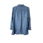 Match Point USA Denim Jean Shirt‎ Jacket Womens XL Shacket Pockets Blue #Y9 Photo 6