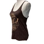 Obey Women's Graphic Muscle Tank Top Size Small Brown Sleeveless Scoop neck Photo 2
