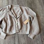 LE JEAN Brown Knit Cardigan Sweater Size 10 Photo 2