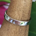 Flat Band Sterling High Gloss Toe Midi Ring Silver Photo 0