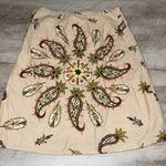 Banana Republic embroidered cotton A-line midi skirt, EUC, flawless Photo 4