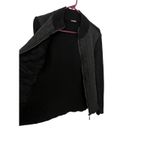 J. McLaughlin  Full Zip Jacket Pockets Black Silk Quilted Ribbed Photo 6