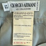 Giorgio Armani Collezioni Vintage Pencil Skirt Gray Light Wool Size 12 Photo 7