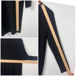Eileen Fisher Black Long Sleeve M Tunic Top T-Shirt dress Minimalist Stretch Photo 6