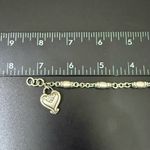 Brighton Retired Blair Heart Barrel Link Chain Silverplated Heart Charm Bracelet Photo 13