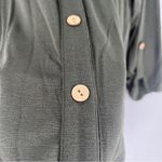 Fortune + Ivy Green Stretch Jersey Knit Button Tie Front 3/4 Sleeve Top Size XXL Photo 5