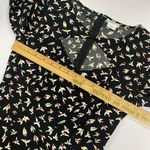 Cooperative Women's Black skater dress with multi-color bird print size 0 Photo 7