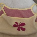 Amazon yellow flower knit tank top Photo 2