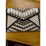 Rebecca Minkoff Women's Clutch Beige & Black Photo 3