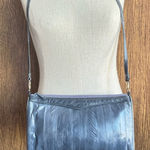 Vintage Grey Soft Eel‎ Skin Leather 1980s Crossbody Shoulder Bag Chic Classy Gray Photo 0