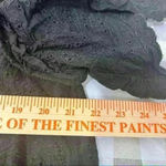 Democracy  Womens Short Sleeve Round Neck Embroidered Eyelet Woven Top Black Sz M Photo 6