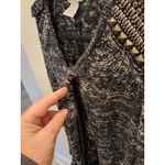 Jamison Size M Womens Embellished Shoulders Full Zip Sweater Jacket Black Size M Photo 2