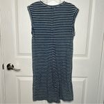 Cloth & Stone  Sz XS Blue & White Striped Tshirt Dress Cotton Jersey Knit Photo 5
