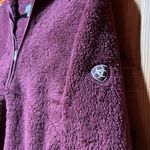 Ariat Womens Maroon Berber Sherpa Hoodie Sweatshirt Jacket Size Medium Cozy Warm Photo 6