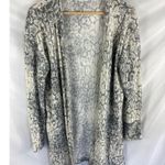 Socialite Snake Print Waffle Knit Cardigan Size Small Photo 4
