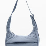 Athleta All About Sheen Small Crossbody Hobo Bag Blue Star Photo 0