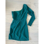 Windsor Women's Teal Green One Shoulder Ruched Mini Dress XS Photo 6