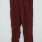 Old Navy Womens High Waisted Cropped Linen Blend Pants Size S Brown Beachy Boho Photo 0