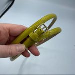 Mustard Yellow Faux Patent Leather Skinny Belt M Photo 2