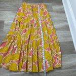 BODEN Lorna tiered maxi skirt pineapple print size 6 Yellow Photo 7