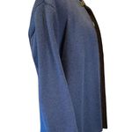 Beiar Norway Vintage blue and Black wool sweater with snakeskin patch Small Photo 4