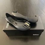 Melissa EUC 'Queen V' Peep Toe Jelly Flats Photo 2