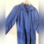 Eileen Fisher Linen Blend Shirt Dress in Royal Blue - Size XS Photo 2