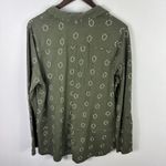 Sonoma  Button Shirt XXL Green‎ Cotton Ikat Print Utility Pockets Casual Boho Photo 1