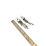 Colourful beaded earrings, urban gypsy earrings, artisan jewelry, chandelier ear Red Photo 5
