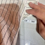 Joie ‎ Striped Top Gauzy Fringe Tie Peasant Boho SS Shirt Small White Black Photo 4