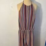 19 Cooper  striped jumpsuit with halter tie neck - NWOT Photo 3