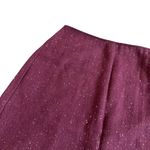 Banana Republic  Burgundy Wool Blend Mini Skirt Faux Wrap Festive Fall Size 6 NWT Photo 3