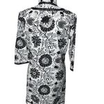 Gretchen Scott Black and White Tunic/Mini Dress with Embroidery Split Neck SZ XS Photo 1