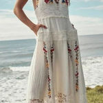 Free People Keila Midi Dress in Ivory sz XS NWT Photo 0