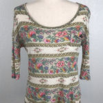 We The Free Free People  floral distressed scoop neck T-shirt XS Photo 0