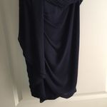 Minuet Navy Strapless Grecian Layered Dress Blue Photo 4
