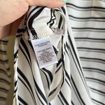 Loft  ANN‎ TAYLOR STRIPED LONG SLEEVE SHEER TOP POCKET WOMENS SIZE S PETITE Photo 2