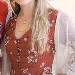 Blue Rain Burnt Orange Dress Photo 1