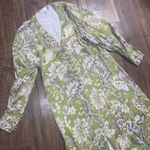 ASOS EDITION BUTTON FRONT MIDI DRESS GREEN FLORAL PRINT boho spring formal $160 Photo 9