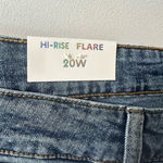 Tinseltown NWT Denim High Rise Flare Leg Jeans Size 20W Blue Medium Wash Fringe Photo 4