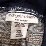 Liz Lange Maternity  Denim Shorts XXL Blue Jean Stretch Full Belly Waistband NEW Photo 1