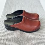 Lands' End Lands’ End Cognac Brown Leather Clogs Mules Size 9 Photo 5